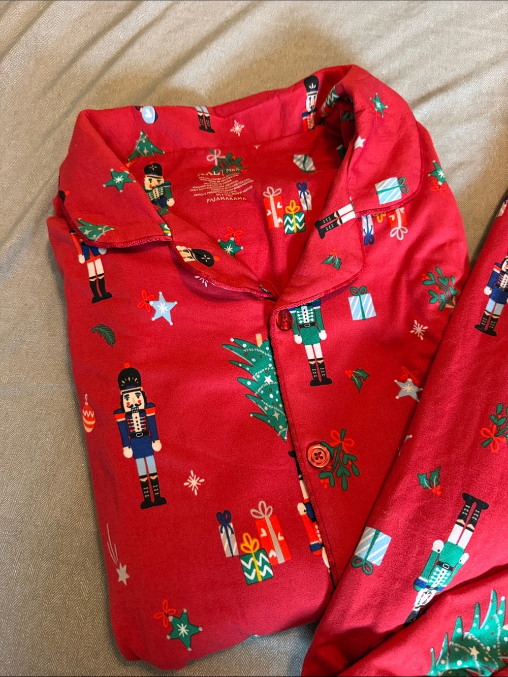 Men's Red Nutcracker Holiday Pajama Top